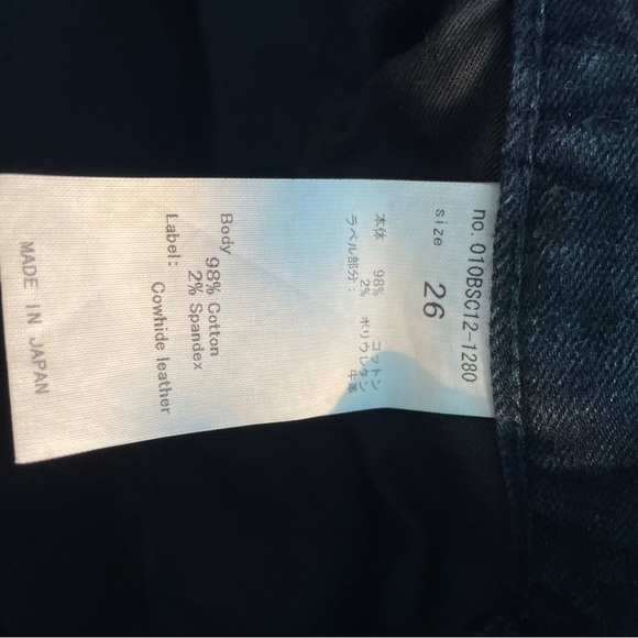 Moussy Vintage Black Mid-rise Stretch Fremont Crop Raw hem Jean Japan Denim 26 - Picture 11 of 12